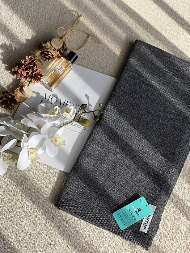 شال بافت زنانه رنگ تیره