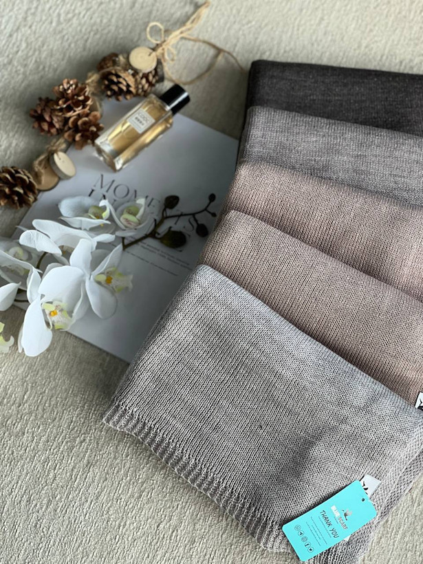 شال بافت زنانه در رنگ های نود